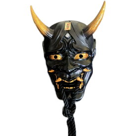 般若 お面 和風 怖い マスク 鬼 樹脂 半面 ハロウィン お祭り 節分 魔除け コスプレ 仮装 パフォーマンス 撮影 装飾品 小道具 ディスプレイ 個性的 黒 赤 白