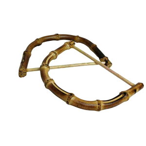 手芸 バッグ 持ち手 バンブー D字型 14cm ハンドル DIY材料 節付き アクセサリー 編み物 布 手提げ 滑らか 光沢 シンプル おしゃれ