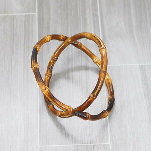 手芸 バッグ 持ち手 バンブー リング 丸形 ハンドル DIY材料 編み 手提げ パーツ アクセサリー 節付き 滑らか 光沢 大きいサイズ シンプル おしゃれ