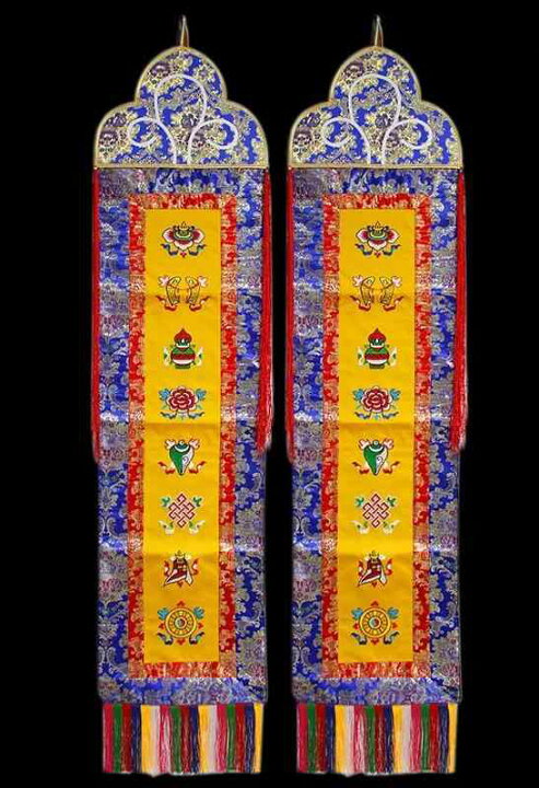 楽天市場】チベット 仏教 タンカ タペストリー 飾り 祈祷旗 布 バナー 