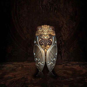 ペンダント 蝉 春秋 ユニセックス 中国風 アンティーク調 工芸品 チャーム キーリング ネックレス アクセサリー 小物 パーツ 装飾 飾り 個性的 エレガント おしゃれ ブロンズ シルバー