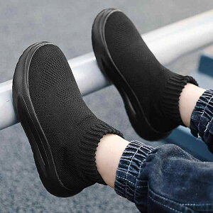 スリッポン キッズ 女の子 軽量 柔らかい メンズ レディース カジュアル スポーツ シューズ 秋冬 EVA メッシュ シンプル 普段使い 滑り止め 裏起毛 黒 ピンク 青