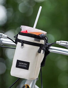 自転車 ボトルホルダー おしゃれ サイクリング マウンテンバイク メッセンジャー スポーツ 旅行 通勤 通学 収納 ポータブル 持ち運び 防水 ジッパー ポケット コードストッパー ワンポイン