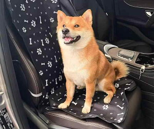 犬 カーシート クッション ペット マット 後部座席 汚れ防止 プロテクター ピンク 青 赤 シンプル 無地 柄 骨 旅行 おでかけ ドライブ