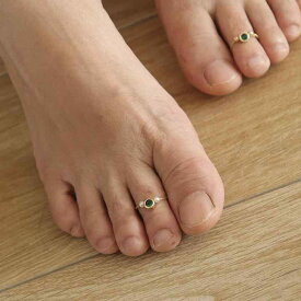 トゥリング ゴールド 色褪せにくい 調整 女性用 つま先 シンプル おしゃれ おでかけ アクセサリー 緑 紫 ピンク サンダル 細め パール