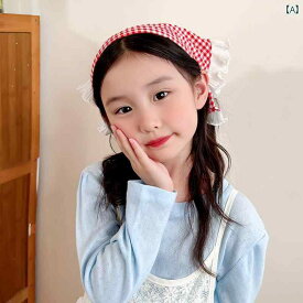 バブーシュカ 子供 ベビー 女の子 ヘッドアクセサリー 三角 スカーフ 春夏 レース アウトドア 旅行 お出かけ カントリー調 かわいい チェック柄 ドット 花柄 赤 ピンク 青 フリーサイズ プレゼント 誕生日