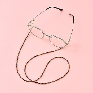 メガネチェーン レディース おしゃれ 虎目石 石 アンティーク風 ビーズ メガネストラップ サングラス アクセサリー ロングネックレス メガネ紐 メガネ紛失防止