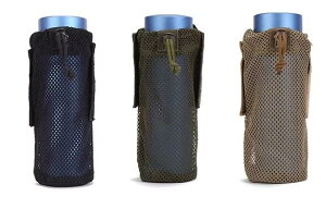 水筒 カバー おしゃれ メッシュ アウトドア 旅行 ボトルホルダー ウエスト バッグ 吊り下げ 持ち運び便利 折りたたみ シンプル 黒 茶 緑