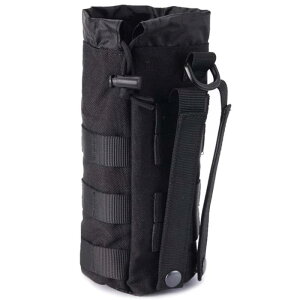 水筒 カバー おしゃれ タクティカル ドリンクボトル ホルダー リュック ベルト 吊り下げ ドロストコード 底 メッシュ 耐久性 持ち運び便利 キャンプ 登山 アウトドア ベージュ 黒 緑