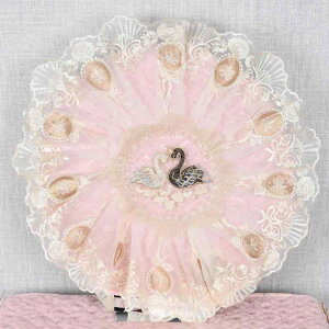 ドレッサー ミラー カバー 柔らかい 布 防塵 寝室 ラウンド レース 風水 テーブル スツール 韓国 オシドリ エレガント おしゃれ ベージュ オレンジ グレー