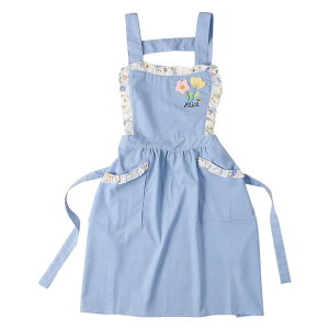 エプロン レディース おしゃれ プレゼント 春夏 綿麻 韓国 手作り 可愛い プリンセス スカート風 背 レース 花柄 通気性 家庭用 キッチン