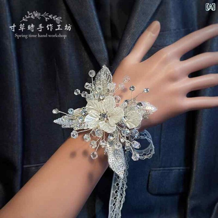 楽天市場】ブローチ 新婦 シルバー きらきら フラワー パール 花飾り 