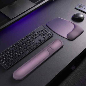 マウスパッド リストレスト 一体型 キーボード セット 男女兼用 シリコン PU 滑り止め 低反発 スクエア フィット ソフト 人間工学 手首サポート 疲労軽減 オフィス パソコン シンプル 青 黄色