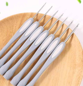 かぎ針 編み物 ツール 道具 ソフトハンドル 滑り止め ハンドメイド DIY 手編み 手芸用品 編み棒 小物 雑貨 ミセス マダム プレゼント シンプル