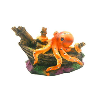 アクアリウム オブジェ 水槽 樹脂 オーナメント 置物 ミニチュア 装飾 アクセサリー レイアウト デコレーション 熱帯魚 亀 爬虫類 ペット 飼育 隠れ家 個性的 タコ