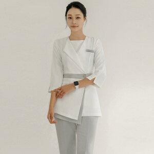 エステ ユニフォーム 制服 おしゃれ セットアップ レディース 美容 受付 秋冬 韓国 上品 スタイリッシュ 長袖 スリム オフィス 仕事用