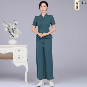 エステ ユニフォーム 制服 おしゃれ セットアップ レディース 美容 サロン 技師 ジャケット 七分袖 上品 シンプル 夏 スタイリッシュ