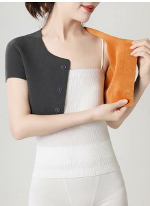 肩当て メンズ レディース 秋冬 暖かい 厚手 防寒 起毛 一体型 夜用 ショルダーケア 就寝 オフィス 温活