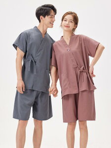 施術着 メンズ レディース 前開き 後ろ開き 背中ボタン ガウン ローブ リラクゼーション 整体 マッサージ 鍼灸 刮? エステ 美容室 お客様用 綿混素材