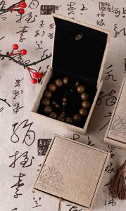 小物入れ 収納 整理 仕分け ボックス レトロ タッセル 麻布 リネン ブレスレット 数珠 アクセサリー ギフト おしゃれ 正方形 チャイナ風 シンプル