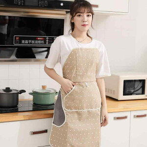 エプロン キッチン用 家庭用 料理 作業用 首掛け かぶりタイプ 着脱簡単 防水 防油 撥水 防汚 キャンバス生地 帆布製 シンプル おしゃれ 無地 チェック柄 花柄 かわいい 普段使い