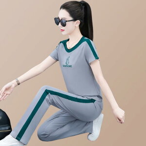 セットアップ レディース 接触冷感 薄手 半袖 クルーネック パンツ スポーツ ランニング トレーニング ジョギング カジュアル 普段使い 部屋着 ツーピース 再生繊維 伸縮性 吸湿速乾 リラッ