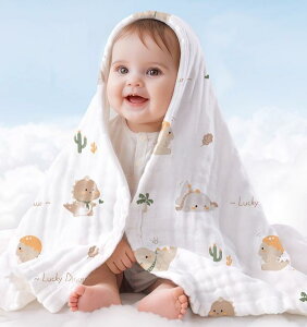 おくるみ ベビー 新生児 赤ちゃん 子供用 綿 コットン 6重ガーゼ ふわふわ 柔らか 超ソフト 吸水速乾 通気性 抗菌 防ダニ 敏感肌 大判 バスタオル バスローブ