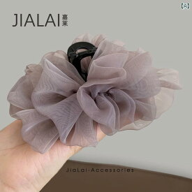 ヘアクリップ レディース 上品 ふわふわ クラウド ボリューム 大きめ リボン まとめ髪 ヘアアレンジ バンスクリップ 髪留め デイリー オフィス カジュアル フェミニン