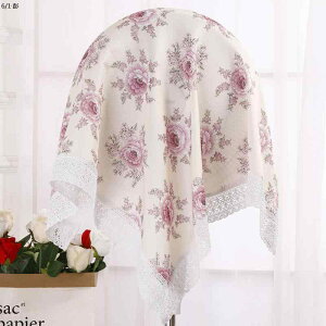 ドレッサー ミラー カバー 鏡台 目隠し クロス 布製 寝室 風水 防塵 キャビネット おしゃれ ファブリック インテリア 装飾 レース プリント 花柄 緑 紫