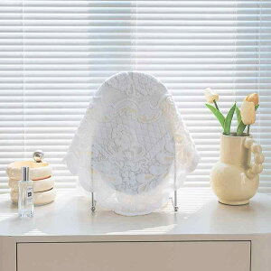 ドレッサー ミラー カバー 鏡 丸型 円形 レース 防塵 寝室 化粧台 目隠し 布 クロス かわいい インテリア 装飾 花柄 イチョウ ダイニング ソファー テレビ ホワイト