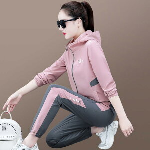 セットアップ レディース 女性用 スポーツウェア ランニングウェア ジャージ パーカー フーディ スウェット 上下 2点セット カジュアル 春秋 韓国 おしゃれ ゆったり 大きいサイズ ナイロン