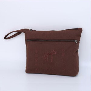 経本 数珠入れ 袋 バッグ ポーチ 収納 男女兼用 仏教 法衣 袈裟 経典 瞑想 巡礼 キャンバス 大容量 整理 スクエア ジッパー 漢字 ストラップ 防水 青 黄色 黒