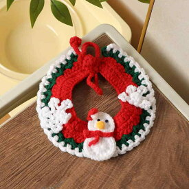 犬猫用 クリスマス マフラー スヌード ネックウォーマー 秋冬 防寒 暖かい かわいい ペット用品 仮装 衣装 コスチューム 小型犬 子猫