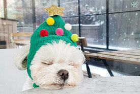 ペット用アクセサリー 小型犬 中型犬 猫用 クリスマス ハット 三角スタイ トナカイ クリスマスツリー サンタクロース グリーン レッド ホワイト