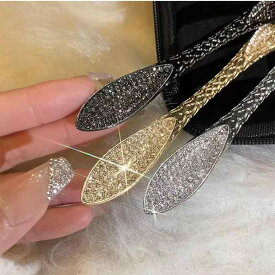 かんざし レディース ヘアアクセサリー 髪飾り 髪留め Uピン ヘアピン 2本足 まとめ髪 お団子ヘア 夜会巻き エレガント 上品 高級感 シンプル メタル 金属 電気メッキ加工 ジルコニア ラインストーン ヴィンテージ風 個性的 大人 かわいい ゴール