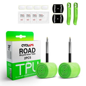 CYCLAMI ���y�ʃ��[�h�o�C�N TPU �C���i�[�`���[�u 700C x 18-32C / 32-47C (�S��  Gravel) �o���u�� �t�����X 45/65/85mm ���{��戵������ (�p�b�`4���ƃv���C�o�[2�{�t��)