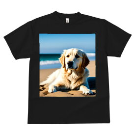 ゴールデンレトリバー Tシャツ 速乾 吸汗 半袖 犬柄 スポーツ 釣り 多種類 いぬ 春夏 ラウンドネック トップス メンズ ユニセックス レディース オーバーサイズ オシャレ かっこいい カジュアル 可愛い アニマル 動物 プリント サングラス バカンス