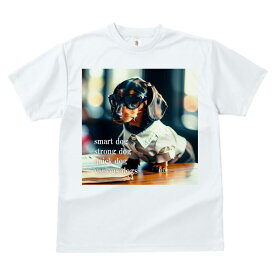 ミニチュアダックスフンド Tシャツ 犬ファン 会社員犬 犬柄 いぬ柄 アウトドア スポーツ 人間用 春夏 半袖 トップス メンズ キッズ カジュアル プリント 動物