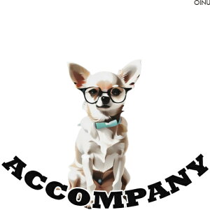 メガネ チワワ 蝶ネクタイ ACCOMPANY 犬 キャラクター クッションカバー 45×45cm アニマル柄 おしゃれ 可愛い クッション本体付き 正方形 犬ファン