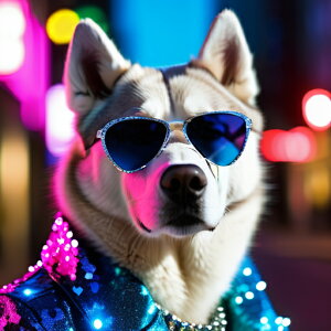 �T���O���X �V�x���A���n�X�L�[ �L���L�� ��̊X �� �N�b�V�����J�o�[ 45×45cm �A�j�}���� ������� ���� �N�b�V�����{�̕t�� �����` ���t�@��