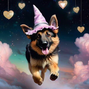 ���@�̖X�q �W���[�}���V�F�p�[�h�h�b�O �� �_ �n�[�g �N�b�V�����J�o�[ 45×45cm �A�j�}���� ������� ���� �N�b�V�����{�̕t�� �����` ���t�@��