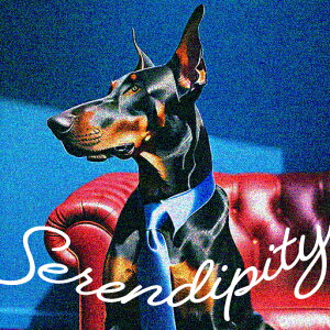 ソファ ドーベルマン ネクタイ レトロ 芸術 青 クッションカバー 45×45cm アニマル柄 おしゃれ 可愛い クッション本体付き 正方形 犬ファン