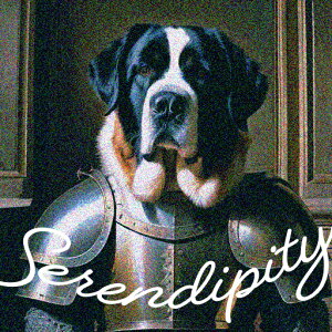 鎧 セントバーナード セレンディピティ 骨 騎士 ヘルメット クッションカバー 45×45cm アニマル柄 おしゃれ 可愛い クッション本体付き 正方形 犬ファン