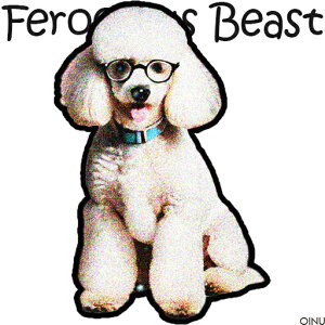 黒い眼鏡 プードル 青色の首輪 クッションカバー 45×45cm アニマル柄 おしゃれ 可愛い クッション本体付き 正方形 犬ファン