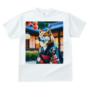 Tシャツ レディース 犬ファン 半袖 春夏 犬柄 プリント カジュアル かわいい 人間用 フィットネス ダンス 着物 柴犬 和風建築 提灯 梅の花