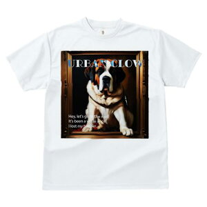 Tシャツ レディース 犬ファン 半袖 春夏 犬柄 プリント カジュアル かわいい 人間用 フィットネス ダンス 額縁 セントバーナード 絵 テキスト