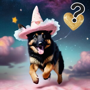 帽子 ジャーマンシェパード 星 雲 風船 クッションカバー 45×45cm アニマル柄 おしゃれ 可愛い クッション本体付き 正方形 犬ファン