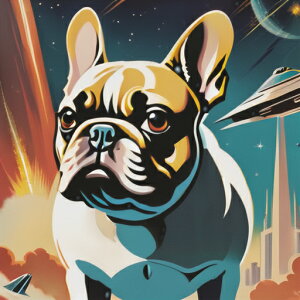 宇宙 フレンチブルドッグ 宇宙船 未来都市 隕石 クッションカバー 45×45cm アニマル柄 おしゃれ 可愛い クッション本体付き 正方形 犬ファン