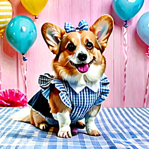 風船 コーギー リボン クッションカバー 45×45cm アニマル柄 おしゃれ 可愛い クッション本体付き 正方形 犬ファン