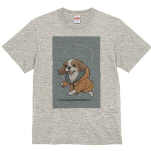 キャバリア Tシャツ レディース 犬ファン 半袖 春夏 犬柄 プリント カジュアル かわいい 人間用 個性派 ここだけのデザイン 面白 雨 キャバリア レインコート